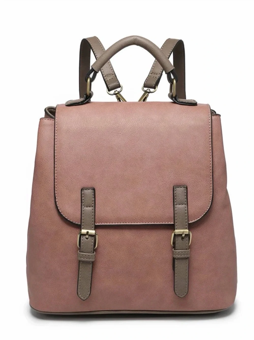 JEN & CO Brooks convertible backpack shoulder bag Rosewood
